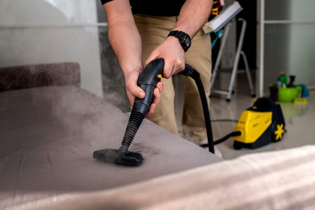 Pet Urine Removal From Carpet: What Actually Works (and What Makes It Worse) 2 man-doing-professional-home-cleaning-service