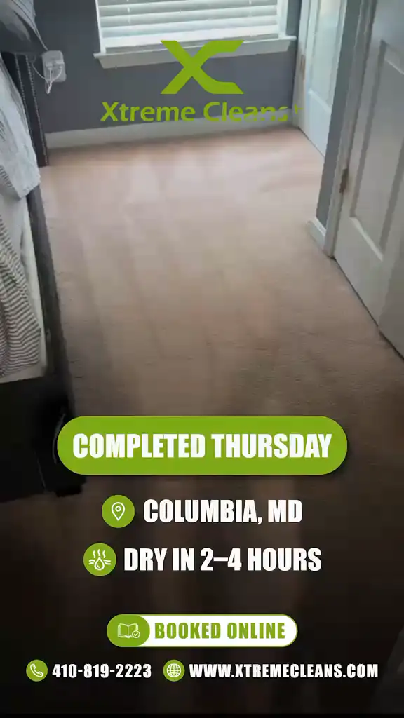 Carpet cleaning job in Columbia MD